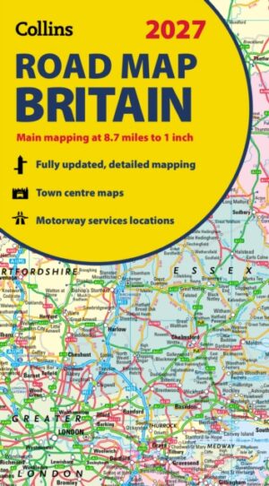 Collins Road Map of Britain 2027 (Folded Map) : Clear, Easy-to-Read Mapping
