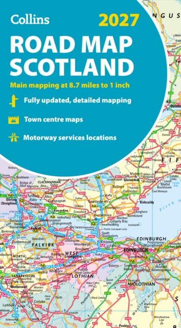 Collins Road Map of Scotland 2027 (Folded map) : Clear, Easy-to-Read Mapping
